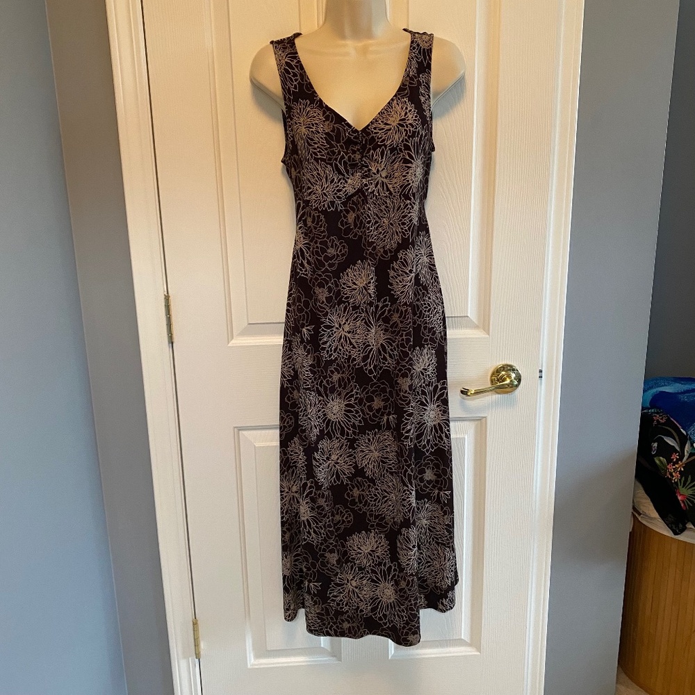 BUY 2 ITEMS & GET 1 FREE - Old Navy Brown Floral Midi Dress Sz 14